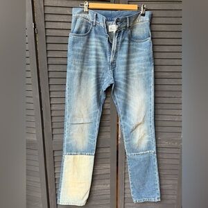 Maison Martin Margiela Faded Light Blue Patchwork Jeans
